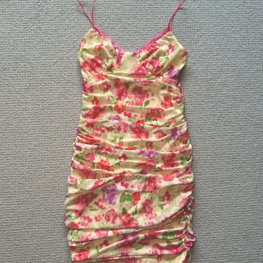 Princess Polly Floral Mini Dress Size 4- Like New Condition